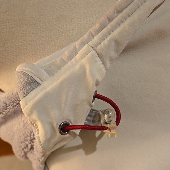 Natural Reflections Jacket Ivory Full Zip Fur-lined Drawstring Hood Women Medium - Picture 4 of 15